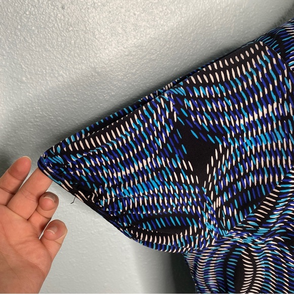 Worthington Black Blue Blouse - Picture 5 of 7